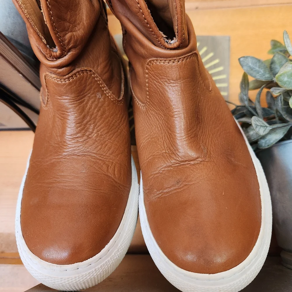 Ranch Road Harper Leather Slouch Shorty Remix Western Boots Whiskey Brown Size 7